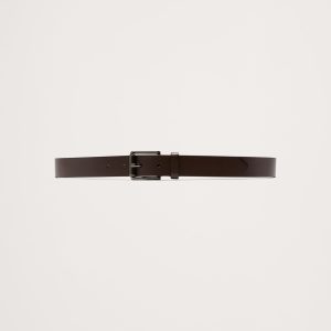 Leather Belt with Beveled Edges
