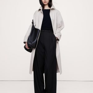 Soho High-Rise Wide-Leg Italian Wool Pant