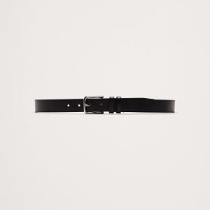 Topstitched Leather Belt