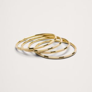Brass Bangles Set Of 4 by Aureus + Argent