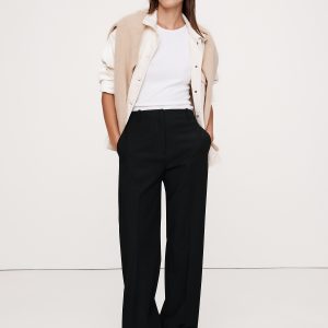 High-Rise Modern Straight Refined Pant