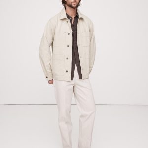 Cotton-Hemp Denim Chore Coat