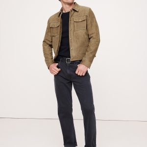 Nubuck Leather Trucker Jacket