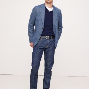 Linen-Cotton Herringbone Sport Coat