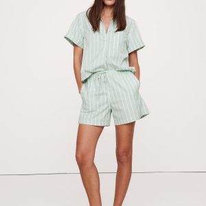 Cotton Poplin Pull-On 4" Short