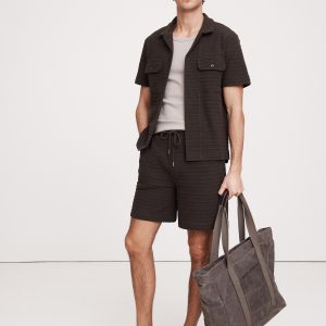 6" Herringbone Jacquard Pull-On Short