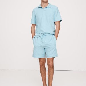 7" Slub Bouclé Pull-On Short