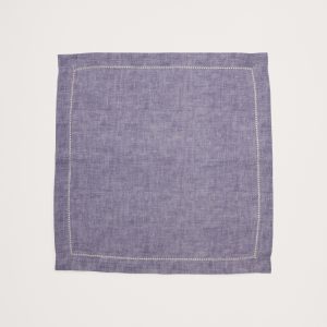 Ladder Stitch Linen Pocket Square