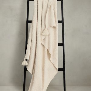 Textured Wool-Cotton Throw