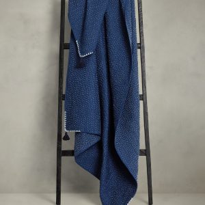 Cotton Voile Kantha-Stitch Throw