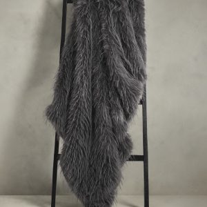 Tipped Faux Fur Throw