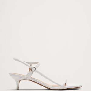 Terzo Leather Kitten-Heel Sandal