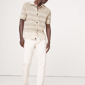 Cotton-Linen Resort Sweater Polo