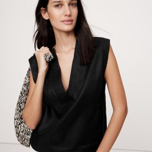 Linen V-Neck Top