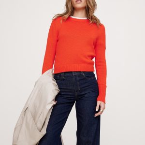 Cotton-Silk Crew-Neck Sweater