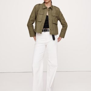 Relaxed Cotton Poplin Utility Shirt