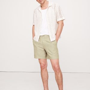 7" Linen-Cotton Pull-On Short