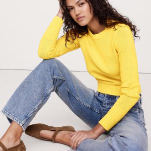 Cotton-Silk Crew-Neck Sweater