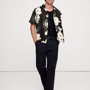Standard-Fit Silk Resort Shirt