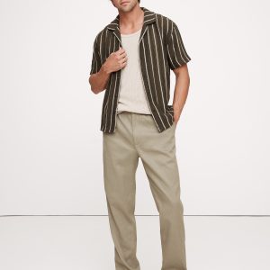 Italian Linen-Cotton Pull-On Pant