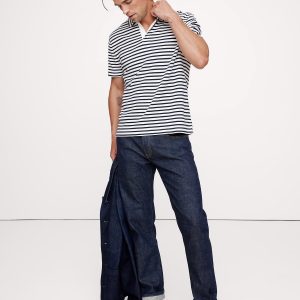 Luxury-Touch Stripe Polo