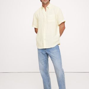 Standard-Fit Linen Short-Sleeve Shirt