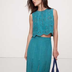 Tencel™-Linen Eyelet Tank