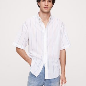 Relaxed-Fit Summerweight Cotton Short-Sleeve Shirt