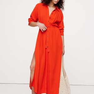 Gauze Shirt Dress