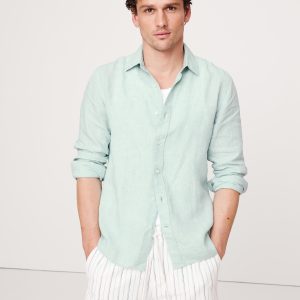 Slim-Fit Linen Shirt