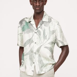 Standard-Fit Silk Resort Shirt