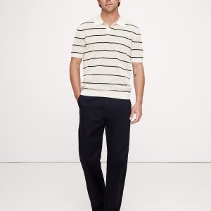 Superfine Cotton Mesh Sweater Polo