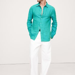 Slim-Fit Linen Shirt