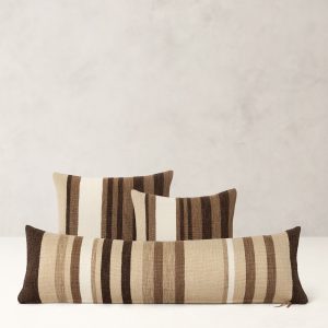 Handwoven Striped Cotton-Linen Pillow Cover