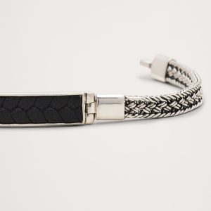 Artisan Embossed Leather Id Bracelet by Caputo & Co