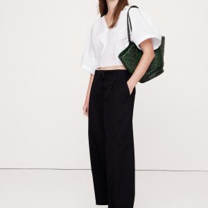 Oversized Cotton Poplin Cropped Top