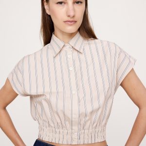 Cotton Poplin Cropped Shirt