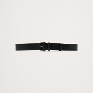 Leather Belt with Covered Roller Buckle
