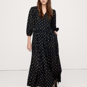Cotton Wrap Maxi Dress