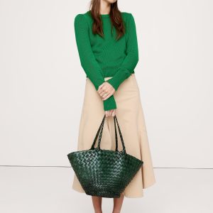 Cotton-Silk Crew-Neck Sweater