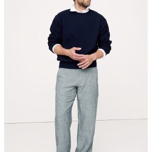 Linen-Cotton Pull-On Pant