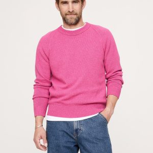 Italian Merino-Blend Crew-Neck Sweater