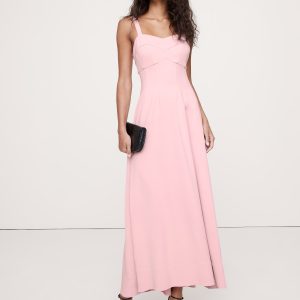 Stretch-Sateen Sweetheart Maxi Dress