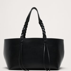Large Leather East-West Tote