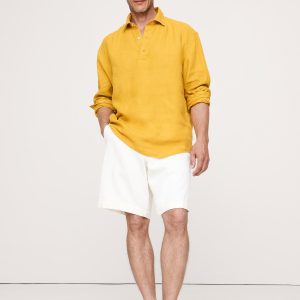 Relaxed-Fit Linen Popover Shirt