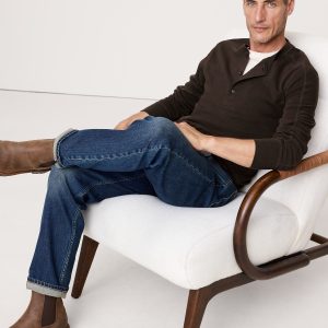 Slub Double-Knit Henley T-Shirt