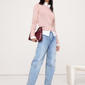 Cotton-Silk Crew-Neck Sweater