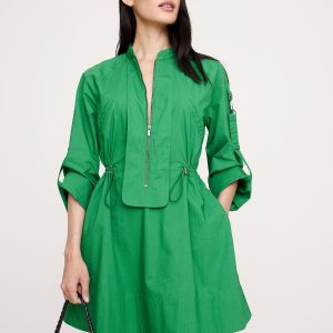 Cotton Utility Mini Dress
