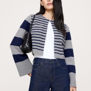 Merino-Cashmere Crop Cardigan
