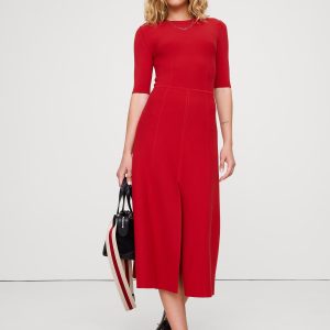 Sculpted Paneled Midi Dress